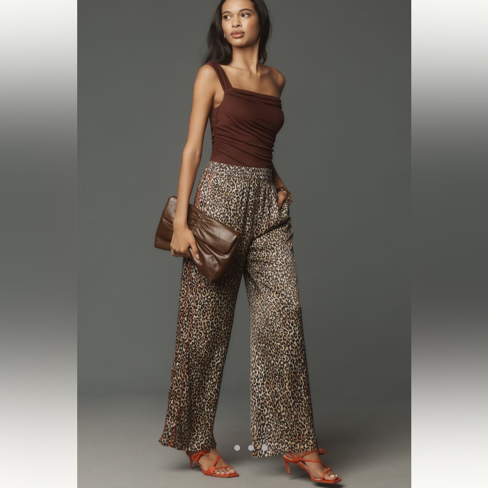 NWT By Anthropologie Leopard Pull-On Pants